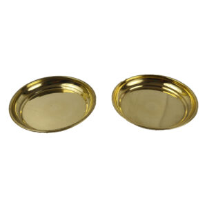 Brass Prasadam Plates 7cm (1 pair)